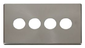 Definity Front Plate Brushed Steel Wiring Accessories Click Decorative Screwless